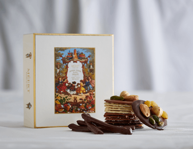 Coffret Prestige Tuiles, mendiants et orangettes 300G