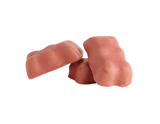 Raspberry & blackcurrant infused marshmallow bears (100g bag)