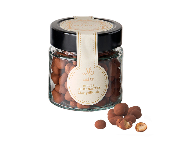 Billes chocolatées au maïs grillé salé (120g)
