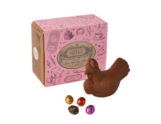 Milk chocolate Easter Hen (metal box)